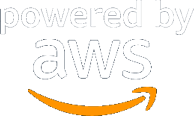 powered by aws logo